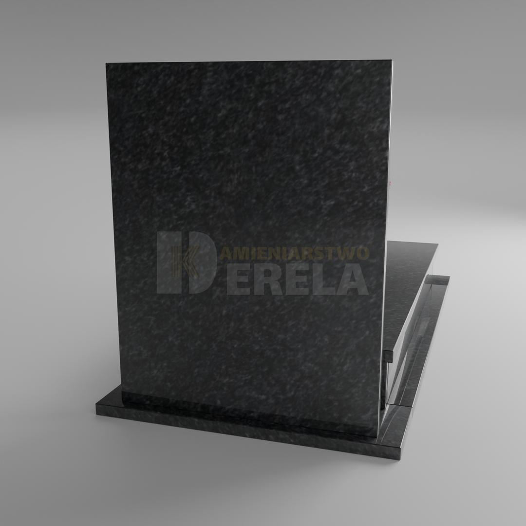 ciemny pomnik granitowy z tyłu