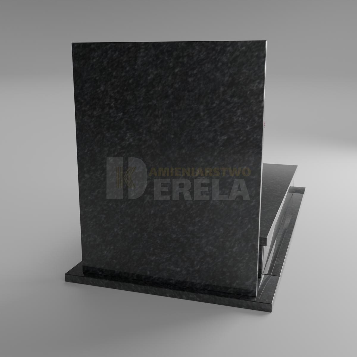 ciemny pomnik granitowy z tyłu