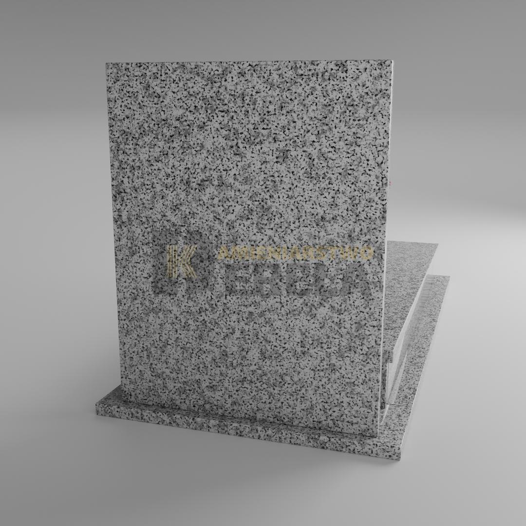 ciemny pomnik granitowy z tyłu