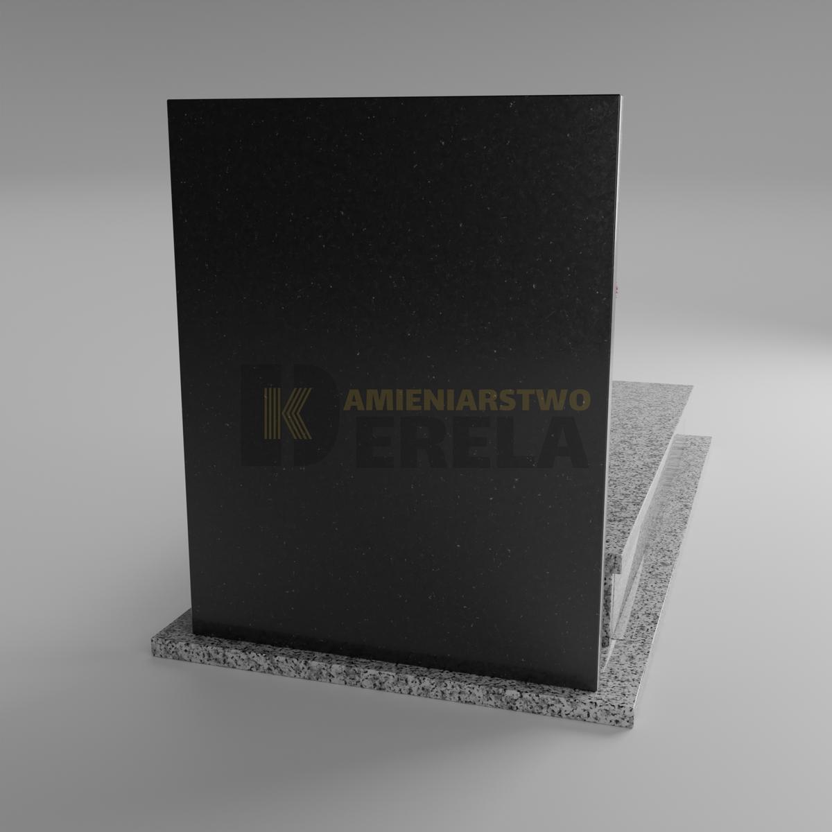 ciemny pomnik granitowy z tyłu