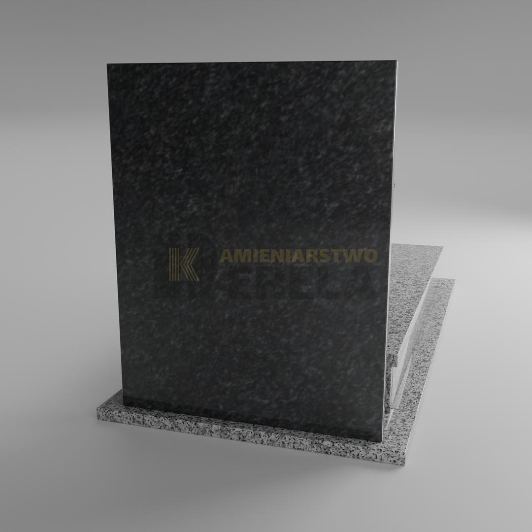 ciemny pomnik granitowy z tyłu