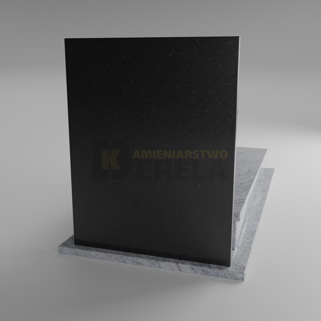 ciemny pomnik granitowy z tyłu