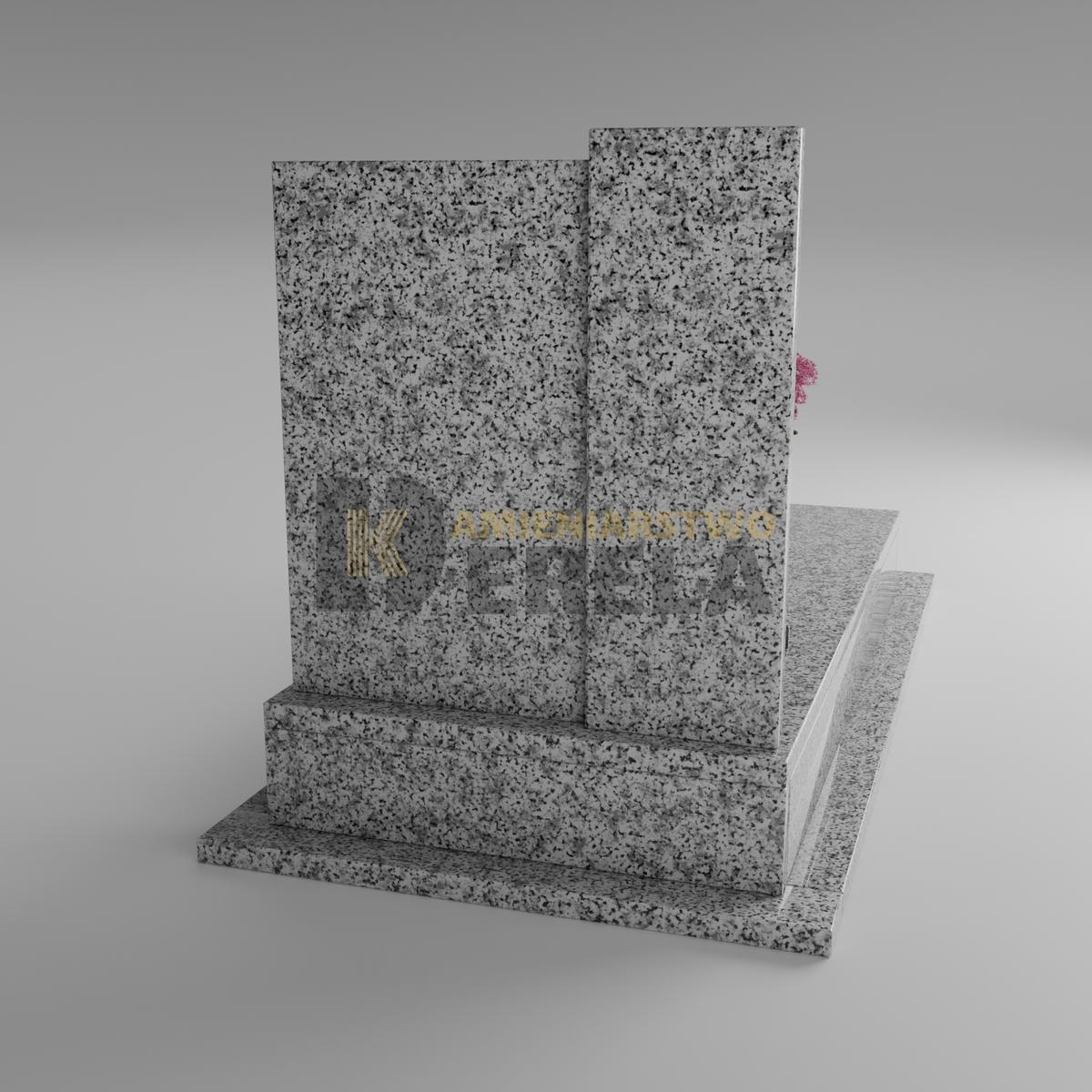 ciemny pomnik granitowy z tyłu